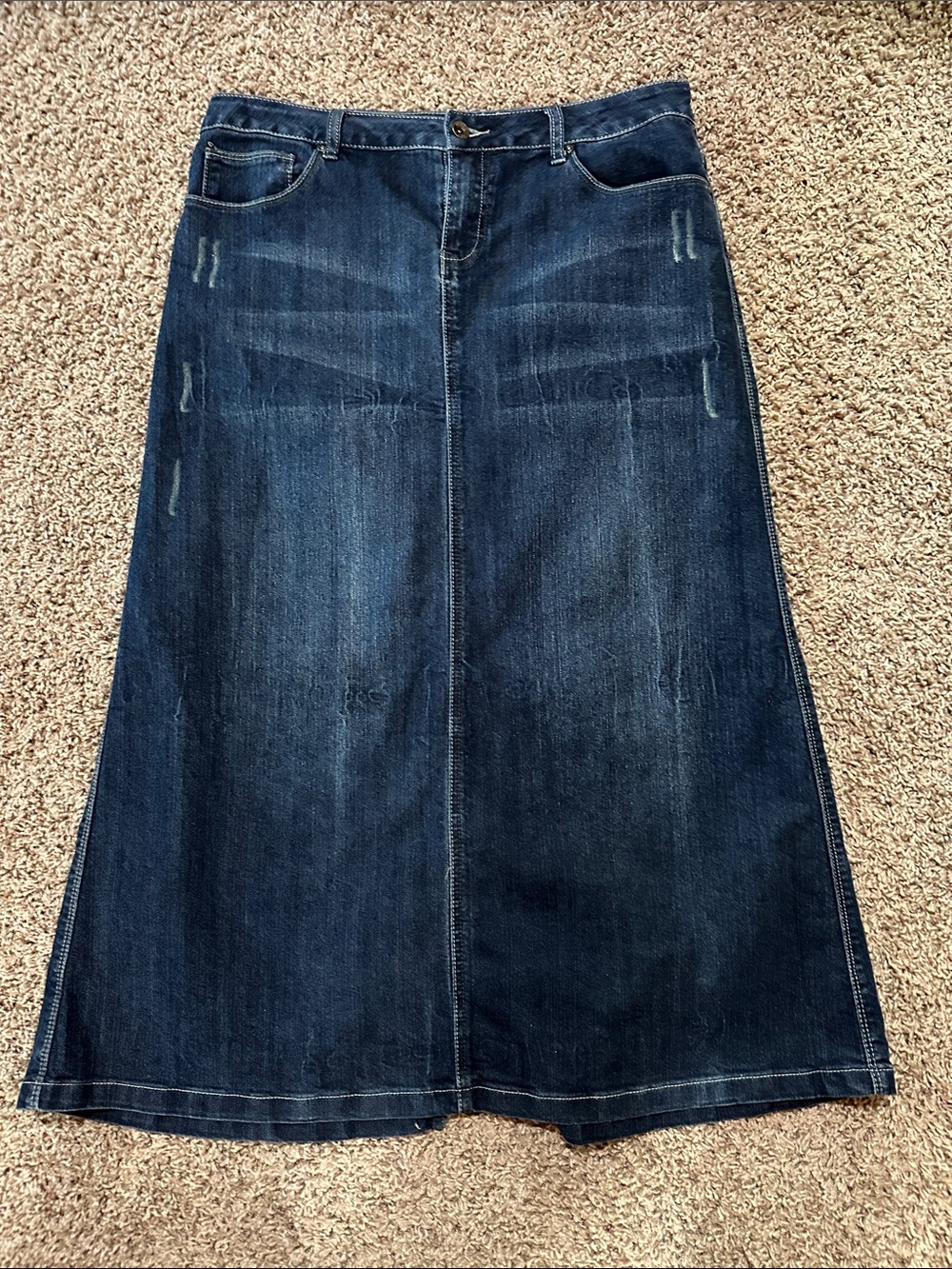 Cato Dark Blue Denim A-Line Skirt
